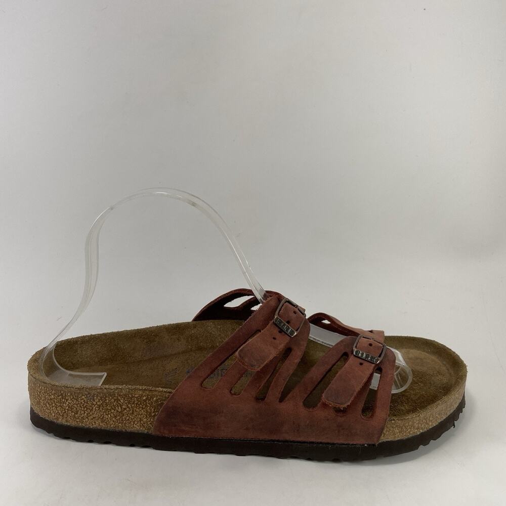 Birkenstock Granada Womens Size 41, 10-10.5 Red Soft Footbed Strappy Sandals